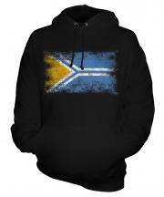 Tuva Distressed Flag Unisex Adult Hoodie