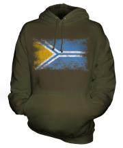 Tuva Distressed Flag Unisex Adult Hoodie