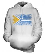 Tuva Distressed Flag Unisex Adult Hoodie