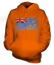 Tuvalu Distressed Flag Unisex Adult Hoodie