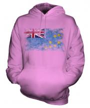 Tuvalu Distressed Flag Unisex Adult Hoodie