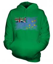 Tuvalu Distressed Flag Unisex Adult Hoodie