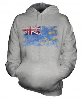 Tuvalu Distressed Flag Unisex Adult Hoodie