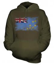 Tuvalu Distressed Flag Unisex Adult Hoodie