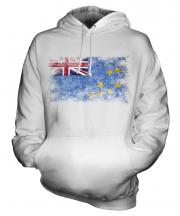 Tuvalu Distressed Flag Unisex Adult Hoodie