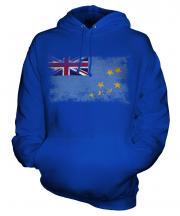 Tuvalu Distressed Flag Unisex Adult Hoodie