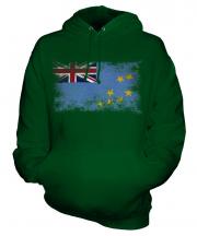 Tuvalu Distressed Flag Unisex Adult Hoodie