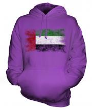 United Arab Emirates Distressed Flag Unisex Adult Hoodie