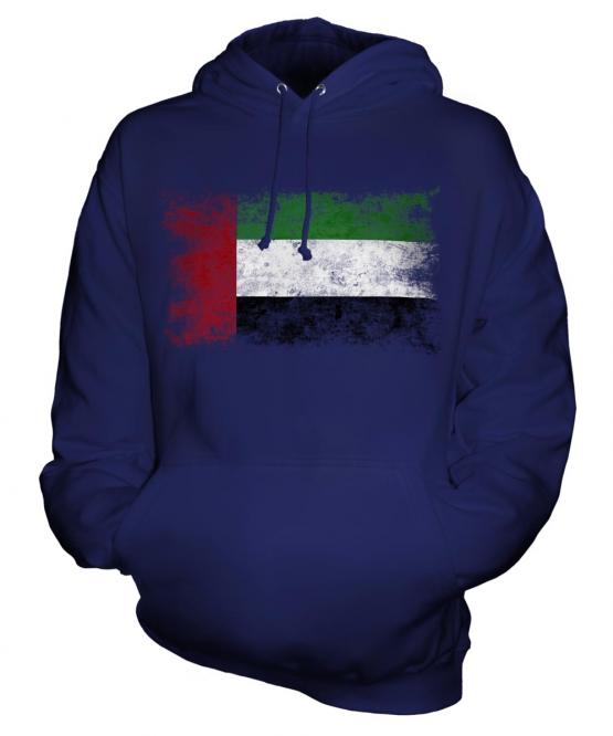 United Arab Emirates Distressed Flag Unisex Adult Hoodie