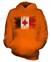 Udmurtia Distressed Flag Unisex Adult Hoodie