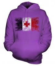 Udmurtia Distressed Flag Unisex Adult Hoodie