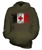 Udmurtia Distressed Flag Unisex Adult Hoodie