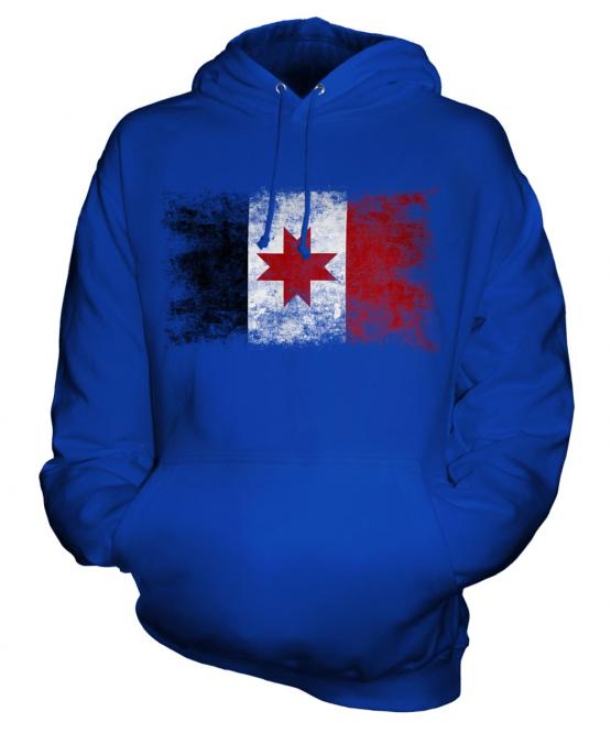 Udmurtia Distressed Flag Unisex Adult Hoodie