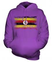 Uganda Distressed Flag Unisex Adult Hoodie