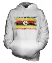 Uganda Distressed Flag Unisex Adult Hoodie