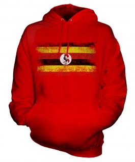 Uganda Distressed Flag Unisex Adult Hoodie