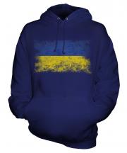 Ukraine Distressed Flag Unisex Adult Hoodie