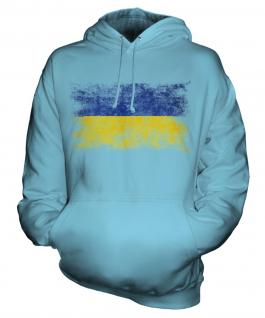 Ukraine Distressed Flag Unisex Adult Hoodie