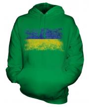 Ukraine Distressed Flag Unisex Adult Hoodie