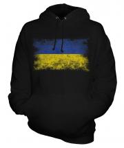 Ukraine Distressed Flag Unisex Adult Hoodie