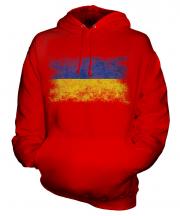 Ukraine Distressed Flag Unisex Adult Hoodie