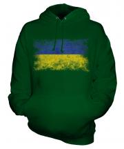 Ukraine Distressed Flag Unisex Adult Hoodie