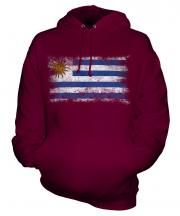 Uruguay Distressed Flag Unisex Adult Hoodie