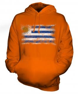 Uruguay Distressed Flag Unisex Adult Hoodie
