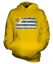 Uruguay Distressed Flag Unisex Adult Hoodie