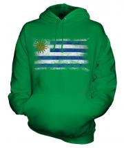Uruguay Distressed Flag Unisex Adult Hoodie
