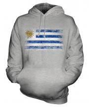 Uruguay Distressed Flag Unisex Adult Hoodie
