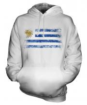 Uruguay Distressed Flag Unisex Adult Hoodie