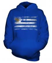 Uruguay Distressed Flag Unisex Adult Hoodie