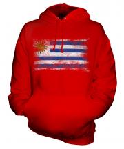 Uruguay Distressed Flag Unisex Adult Hoodie