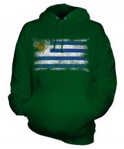 Uruguay Distressed Flag Unisex Adult Hoodie