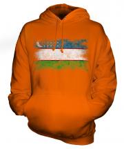 Uzbekistan Distressed Flag Unisex Adult Hoodie
