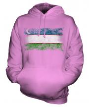 Uzbekistan Distressed Flag Unisex Adult Hoodie