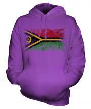 Vanuatu Distressed Flag Unisex Adult Hoodie