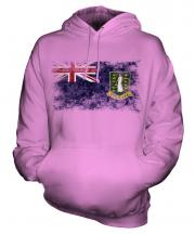 Uk Virgin Islands Distressed Flag Unisex Adult Hoodie