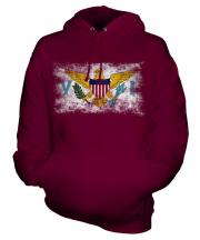 Us Virgin Islands Distressed Flag Unisex Adult Hoodie