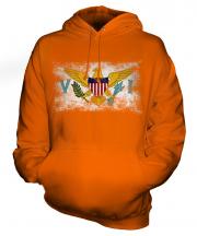 Us Virgin Islands Distressed Flag Unisex Adult Hoodie