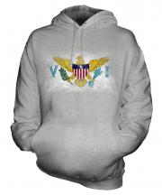 Us Virgin Islands Distressed Flag Unisex Adult Hoodie