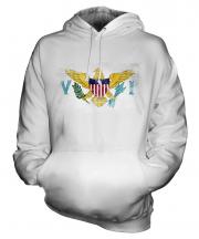 Us Virgin Islands Distressed Flag Unisex Adult Hoodie