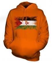 Western Sahara Distressed Flag Unisex Adult Hoodie