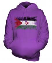 Western Sahara Distressed Flag Unisex Adult Hoodie