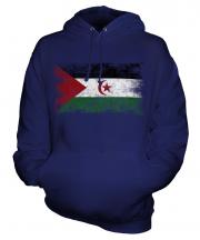 Western Sahara Distressed Flag Unisex Adult Hoodie