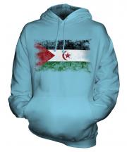 Western Sahara Distressed Flag Unisex Adult Hoodie