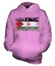 Western Sahara Distressed Flag Unisex Adult Hoodie