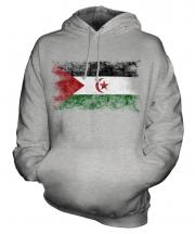Western Sahara Distressed Flag Unisex Adult Hoodie