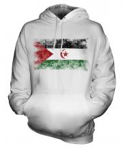 Western Sahara Distressed Flag Unisex Adult Hoodie